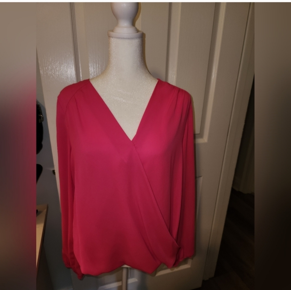 I.N.C Pink Blouse SZ S with fashion beaded earrings and bracelets - Picture 1 of 8